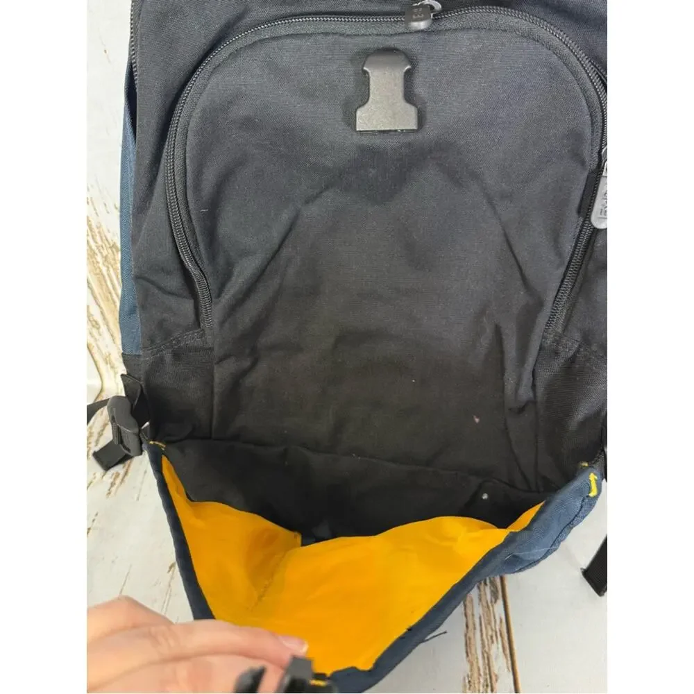 Eddie Bauer Black and Navy Travel Backpack Padded Straps. Good used condition!